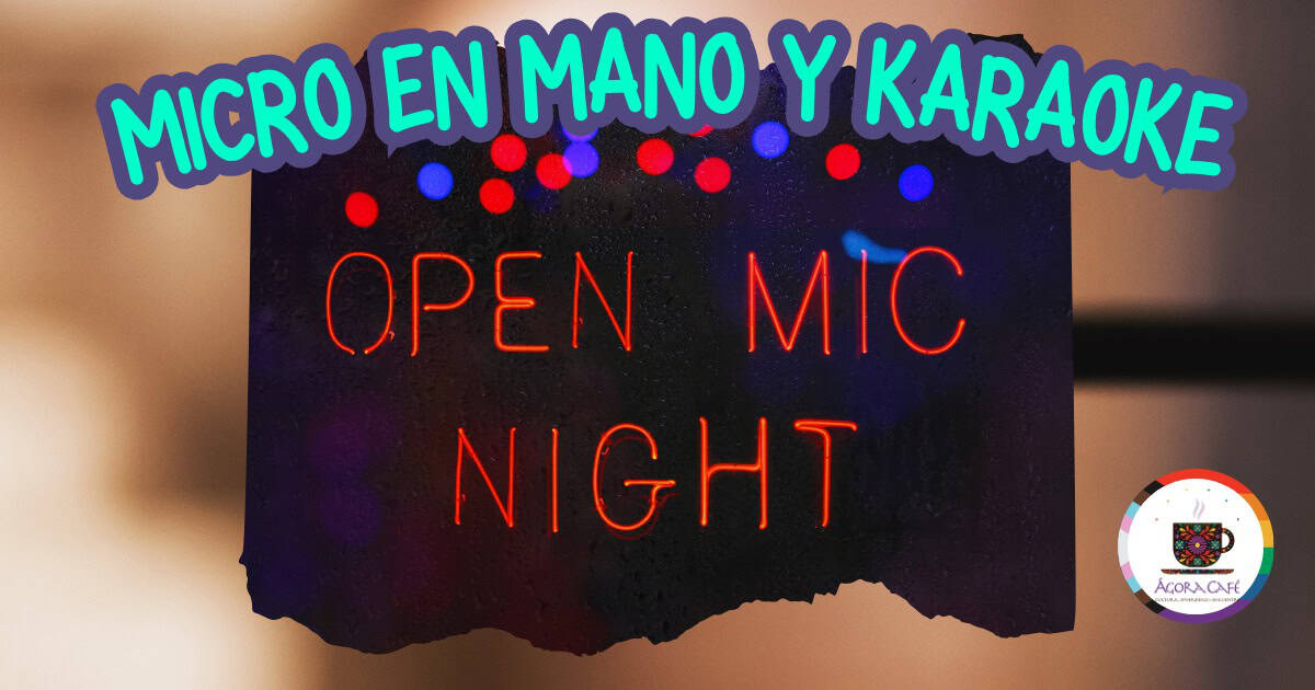 Micro en mano y karaoke